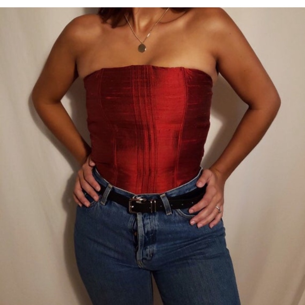 Cherry Red Corset Top